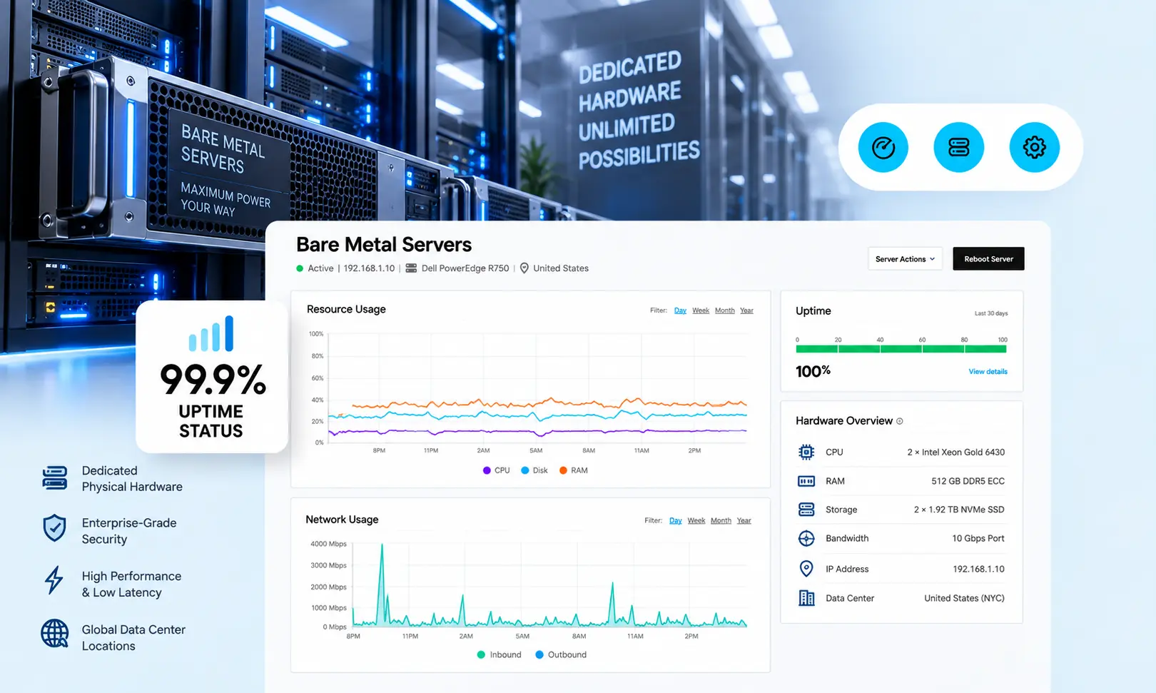 Enterprise Bare Metal Dedicated Server Hosting Showcase
